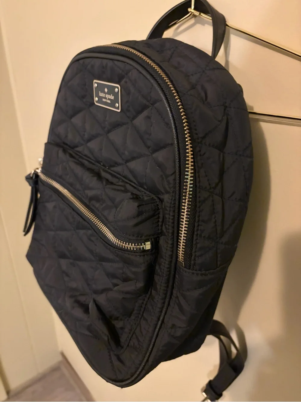 kate spade Black Quilted Backpack